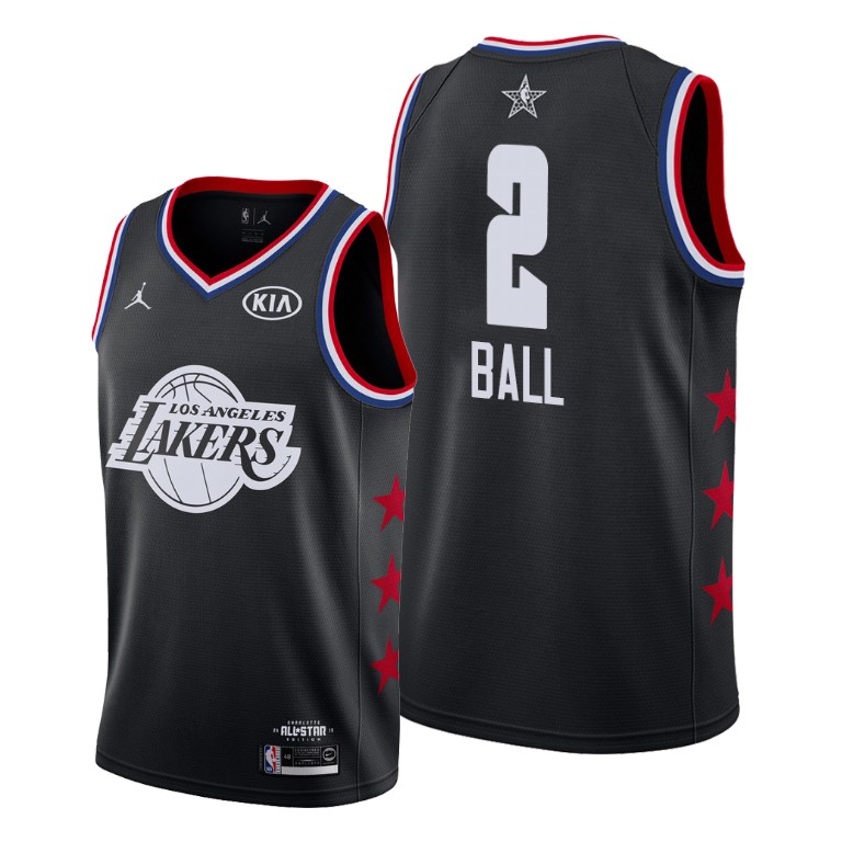 Men's Los Angeles Lakers Lonzo Ball #2 NBA 2019 All-Star Black Basketball Jersey PVR7483YR
